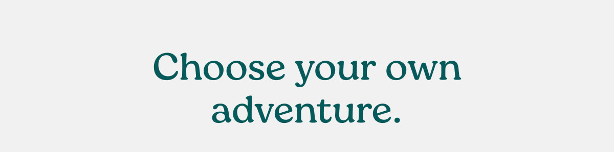 Choose your own adventure.