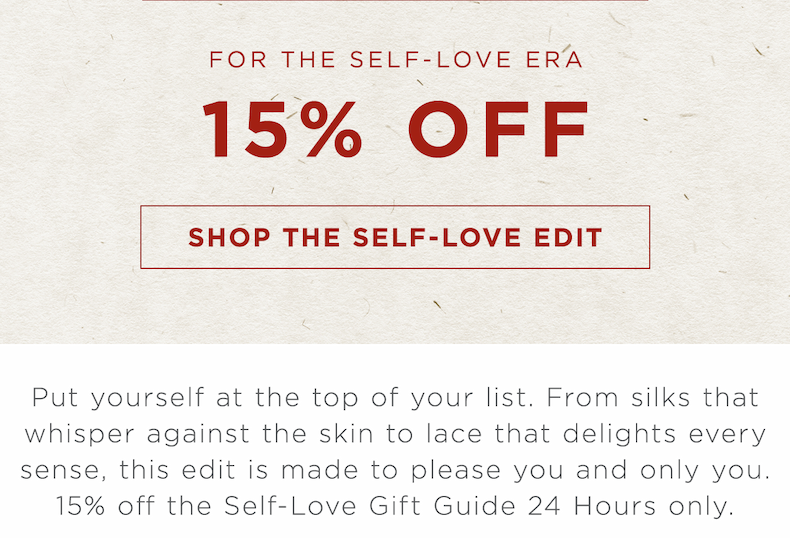15% off For the Self-Love Era Edit