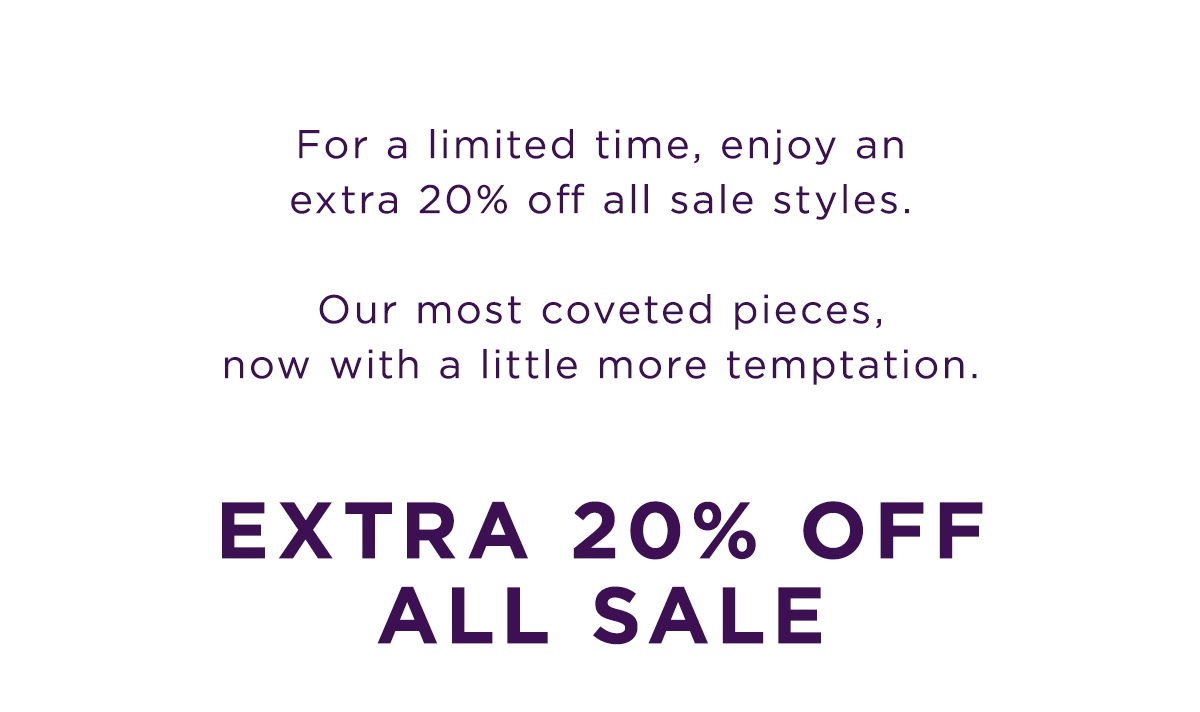 Take an extra 20% off Sale