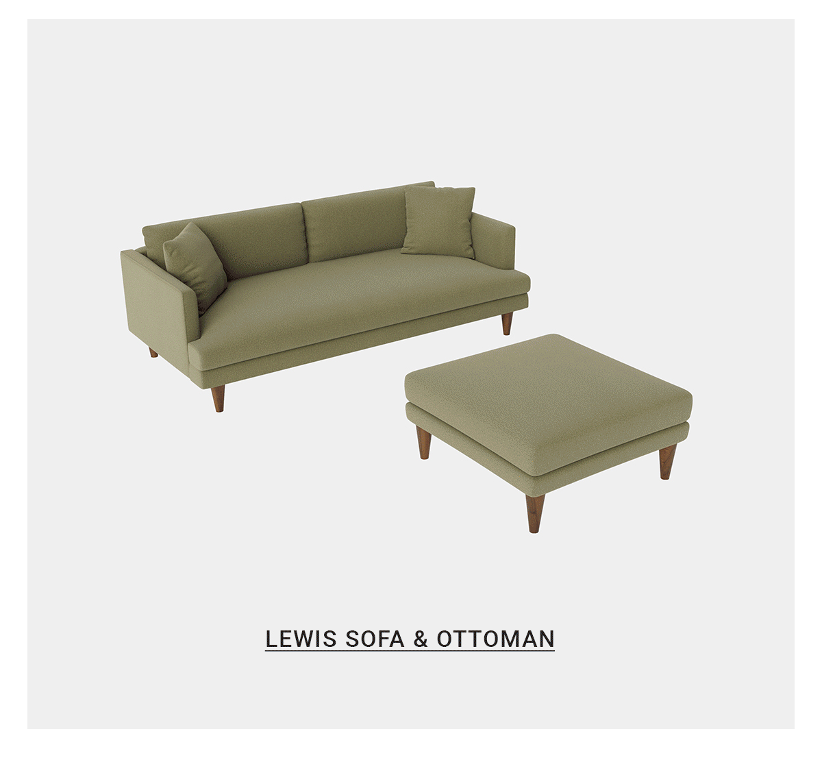 LEWIS SOFA & OTTOMAN