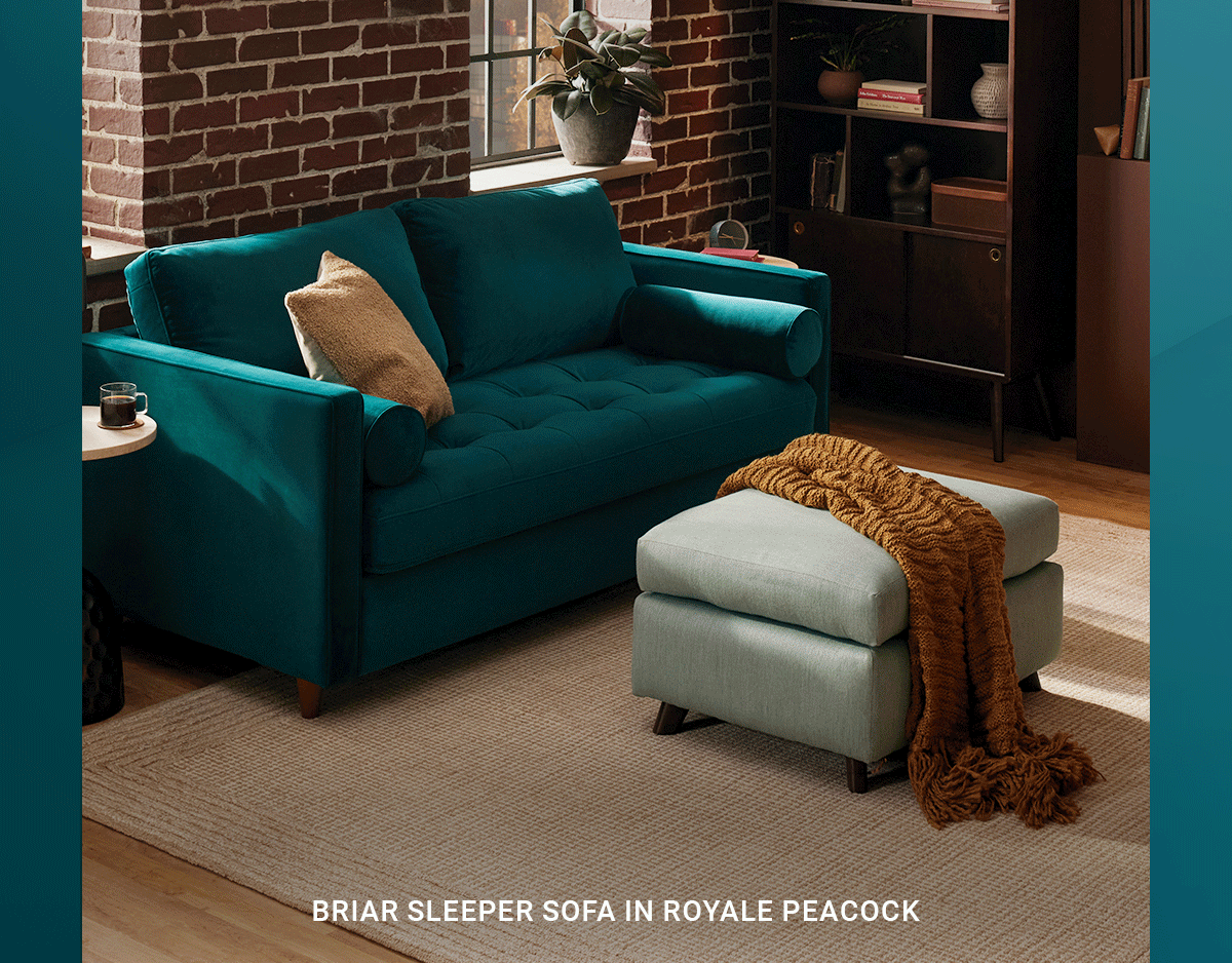 BRIAR SLEEPER SOFA IN ROYALE PEACOCK