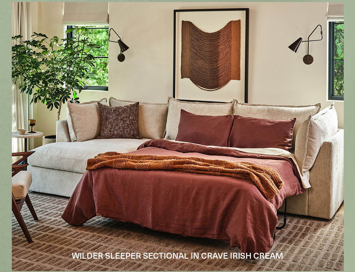 WILDER SLEEPER SECTIONAL IN CRAVE IRISH CREAM
