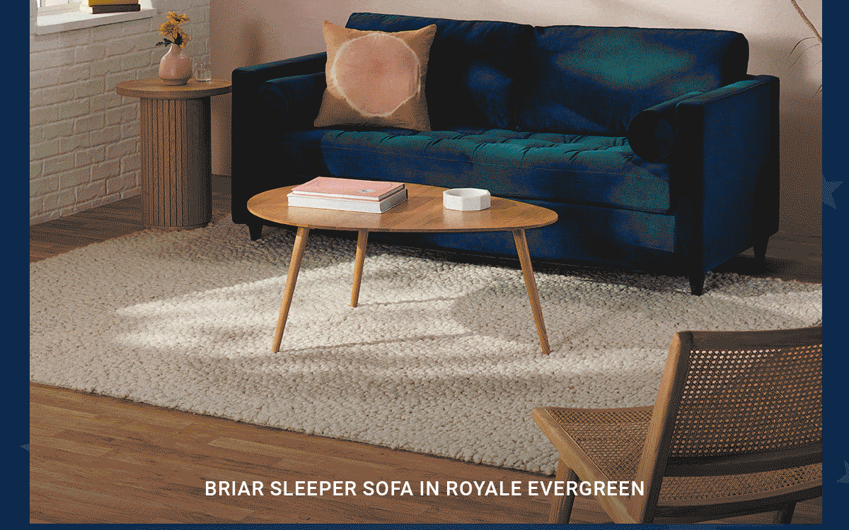 BRIAR SLEEPER SOFA IN ROYALE EVERGREEN