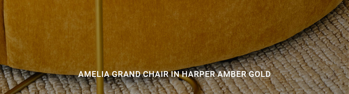 AMELIA GRAND CHAIR IN HARPER AMBER GOLD