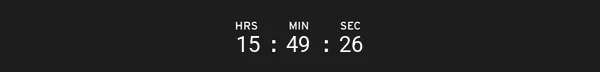 HRS MINS SECS