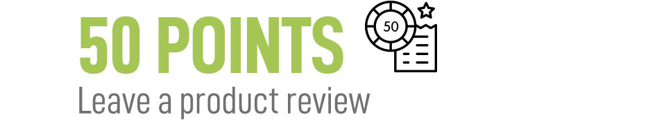 Leave a product review for 50 points