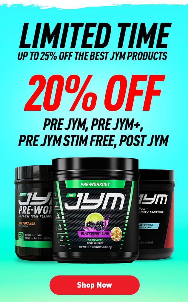 Up to 25% off JYM Supplements for Summer Shred Challenge