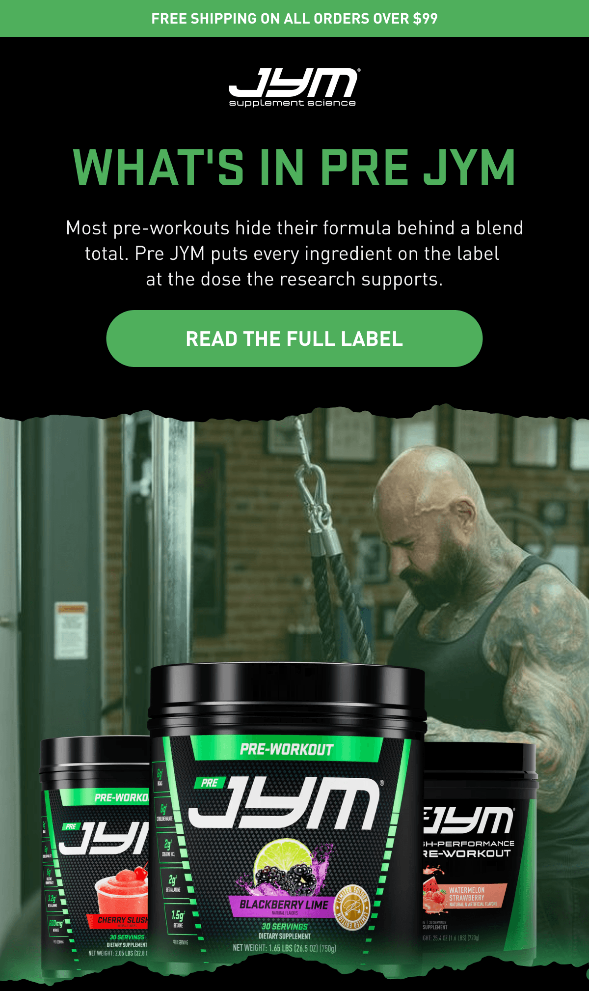 Read The Full Label - JYM Supplement Science