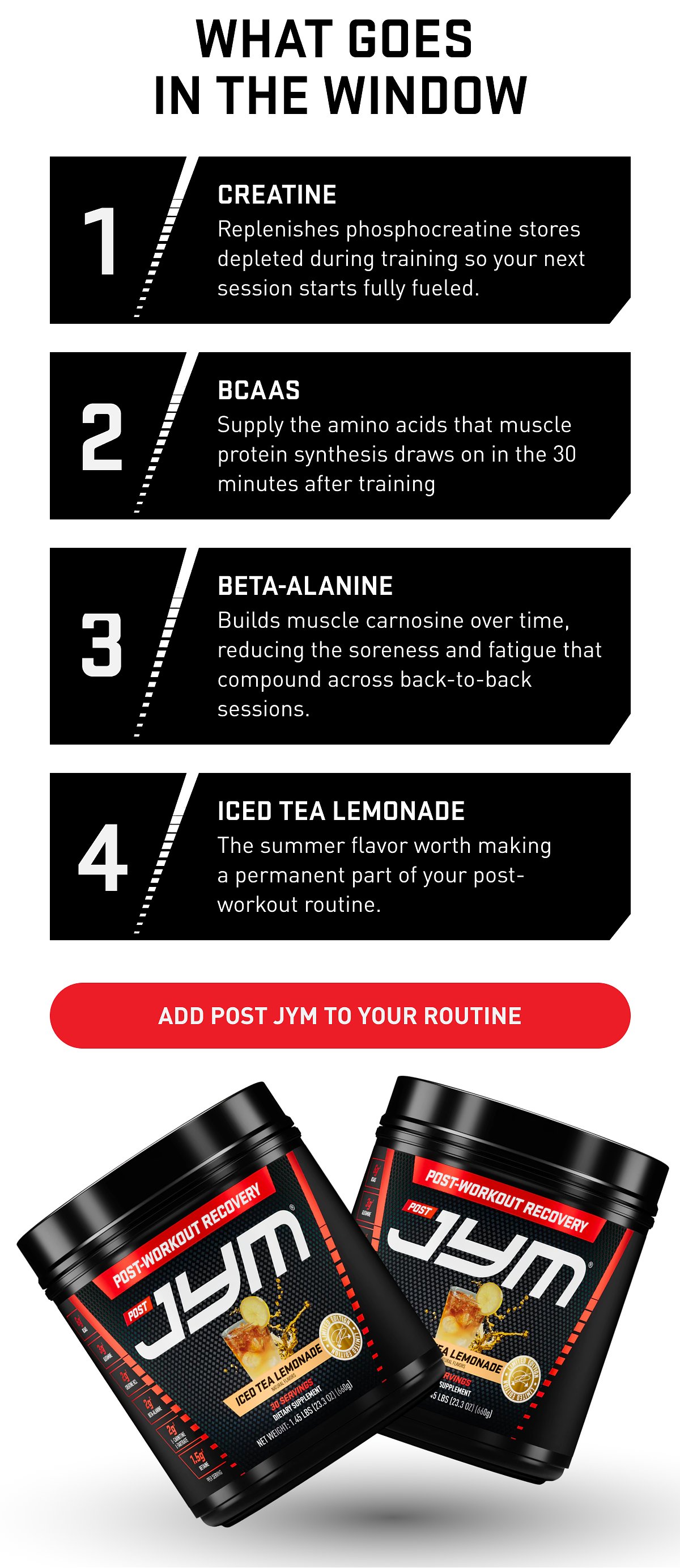 Add Post JYM To Your Routine - JYM Supplement Science