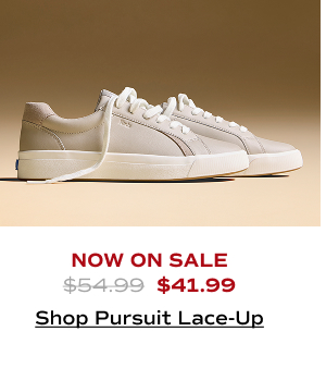 A side view of the Pursuit Leather/Suede Lace-Ups in taupe which were $54.99 and are now on sale for $41.99. Shop Now.