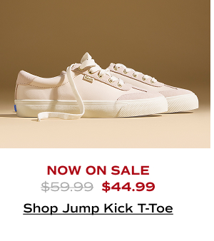 A side view of the Jump Kick T-Toe Leather/Suede Lace-Ups in blush which were $59.99 and are now on sale for $44.99. Shop Now.
