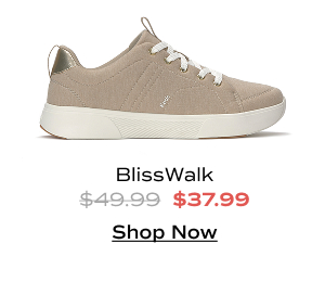 A side view of the BlissWalk Jersey Lace-Up in oatmeal which was $49.99 and is now $37.99 for a limited time. Shop Now.