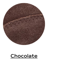 A swatch of suede in chocolate brown. Shop Now.
