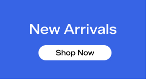 A blue background with white text says New Arrivals. Shop Now.