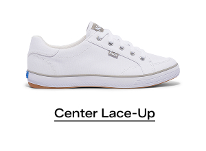 A side view of a Center III Leather Lace-Up in white. Shop Center Lace-Up.