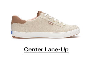 A side view of a Center III Undyed Canvas Lace-Up in natural. Shop Center Lace-Up.