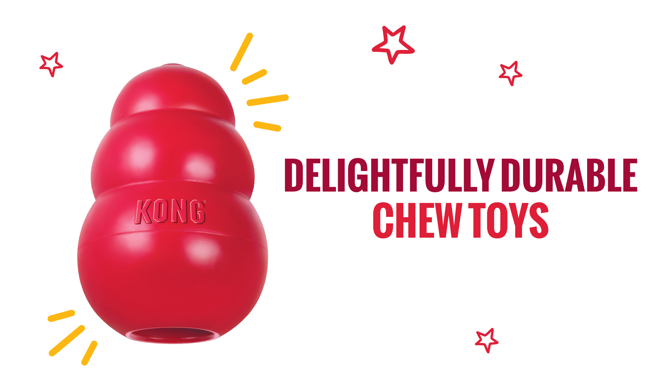 Delightfully durable chew toys: photo of red KONG Classic