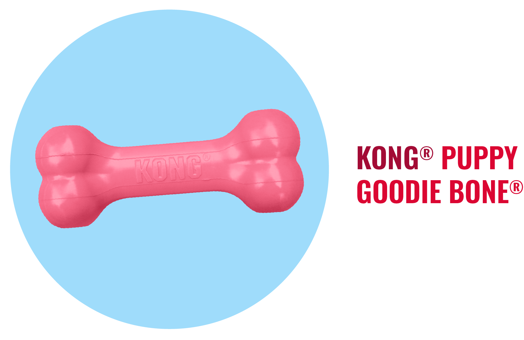Image of pink KONG Goodie Bone