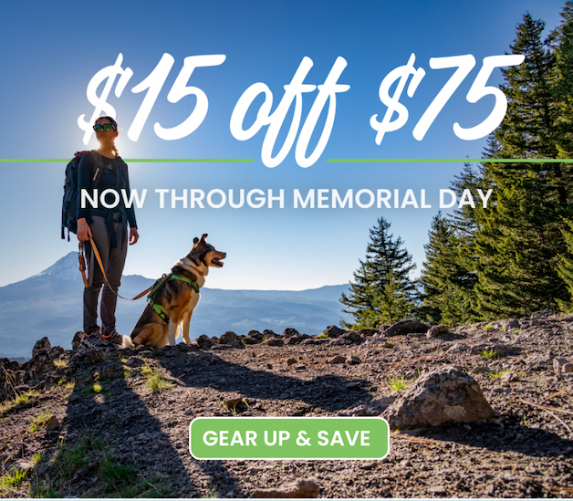 Gear Up & Save: $15 off $75 now through Memorial Day