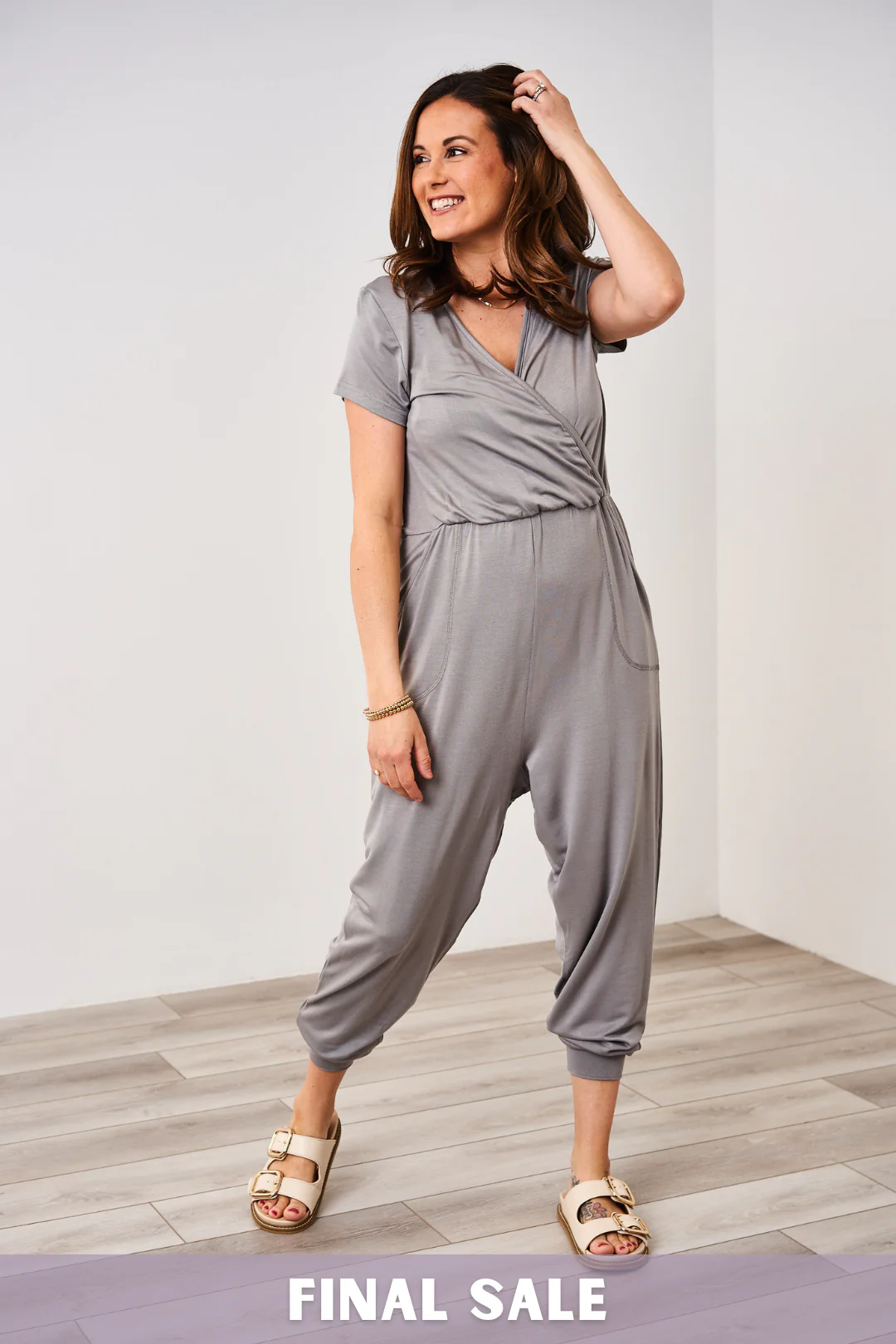 Image of Latched Mama Play All Day Nursing Jumpsuit- Final Sale