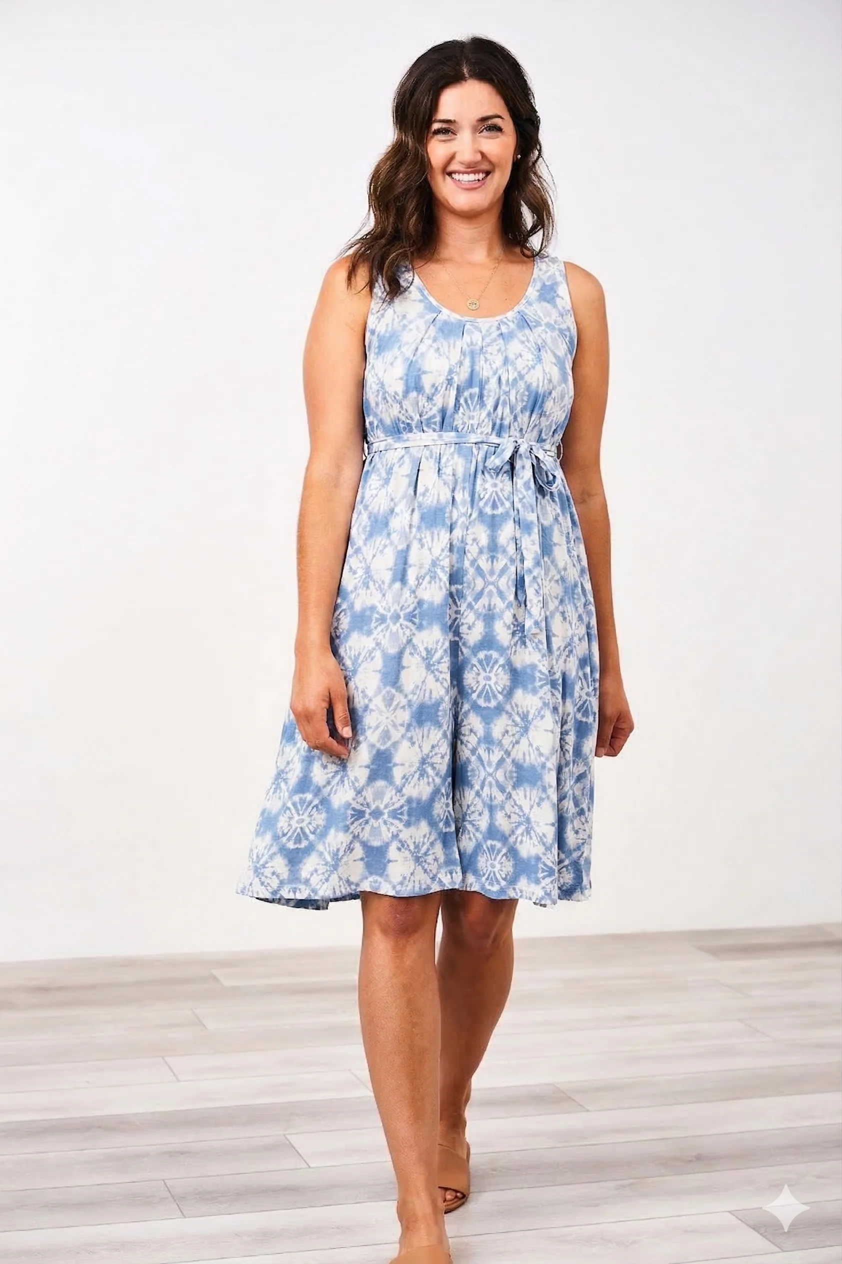 The Momper® Printed Nursing Romper - Standard / Bluebell Batik