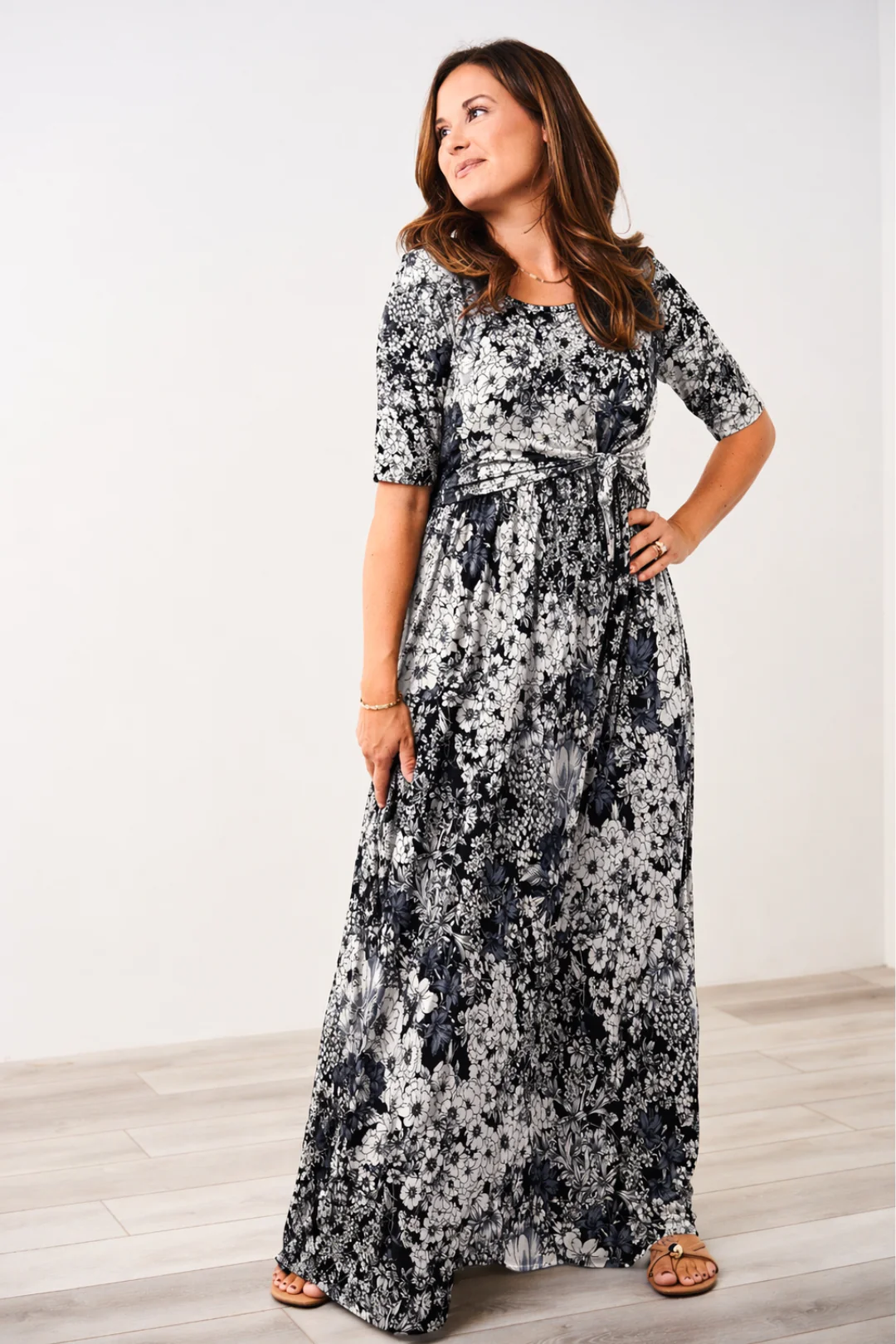 Latched Mama Front Knot Nursing Maxi Dress