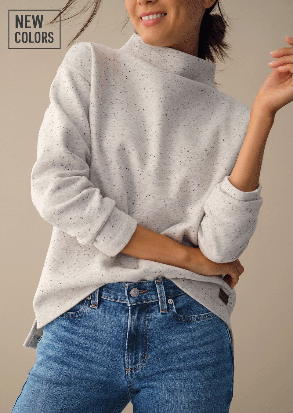 Double L Soft Donegal Sweatshirt