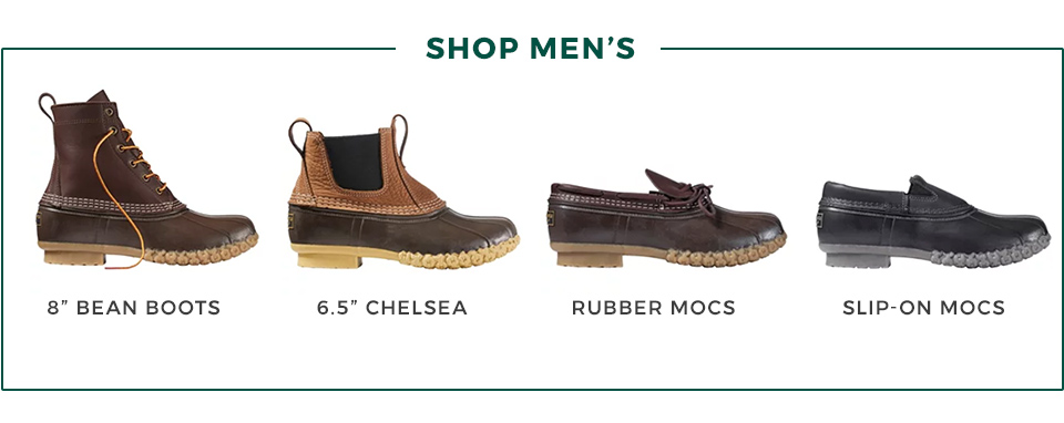 Bean Boot styles for men.