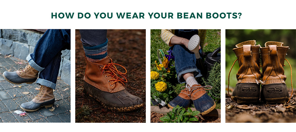 How do you wear your Bean Boots? Customer images Bean Boots.