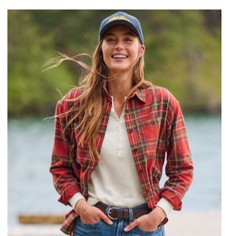 Scotch Plaid Flannel Shirt, Boyfriend fit