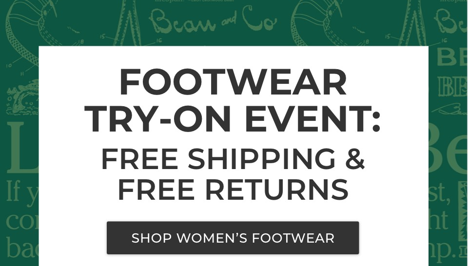 Footwear Try-On Event: Free Shipping & Returns.
