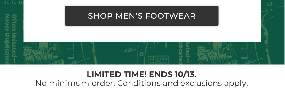 Limited time! Ends Monday, 10/13. No minimum order. Conditions and exclusions apply.