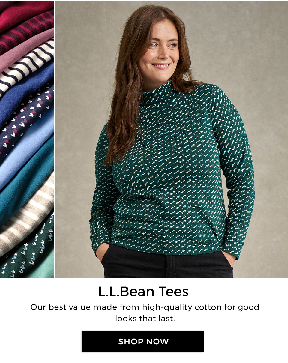 L.L.Bean Tees. Our best value made from high-quality cotton for good looks that last. 
