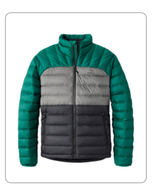 Men's Bean's Down Jacket, Colorblock