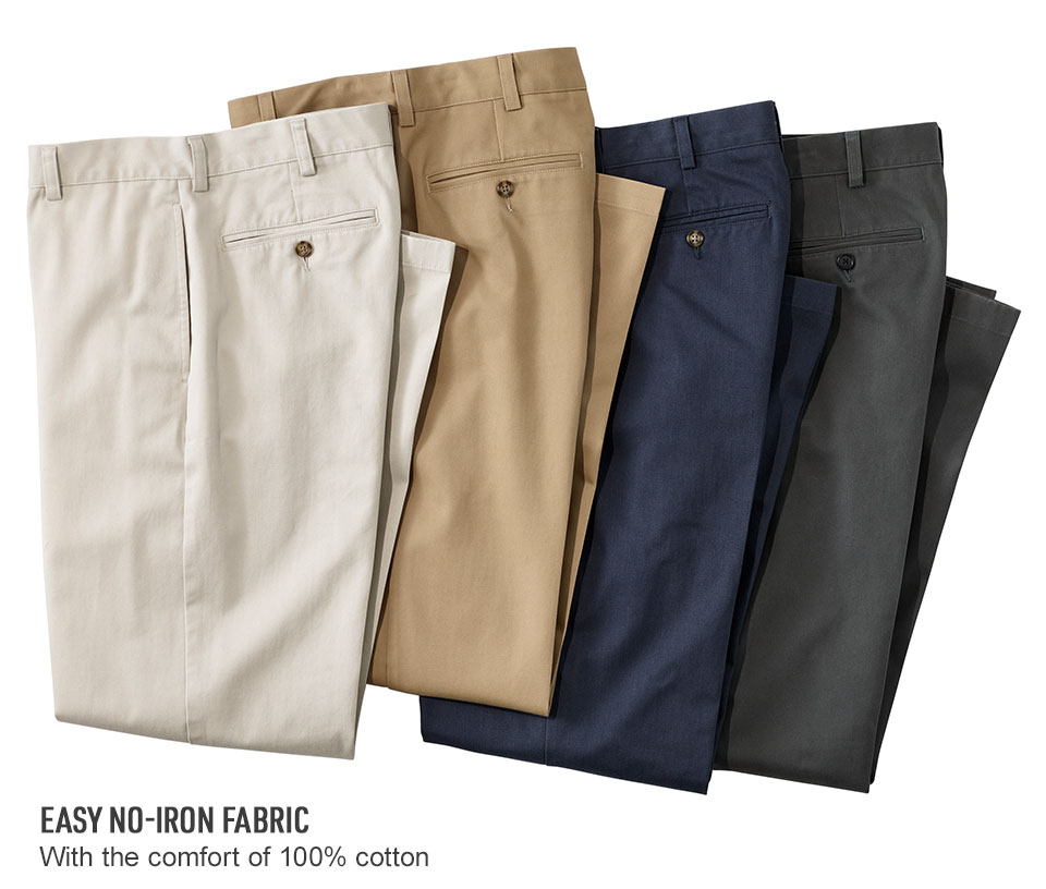 Wrinkle-Free Double L Chinos.