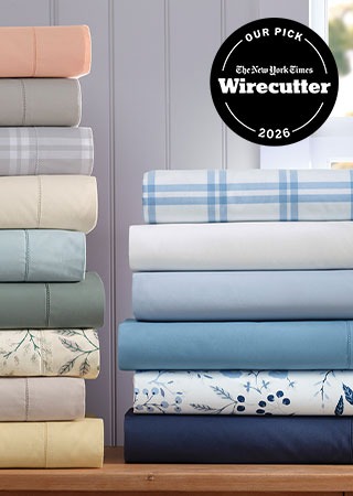 280-Thread-Count Pima Cotton Percale. 2026 Wirecutter Pick.