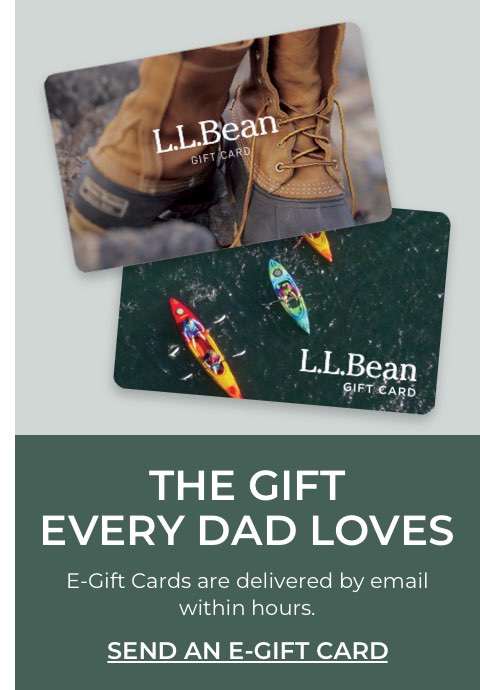 The gift every Dad loves. E-gift cards are delivered by email within hours.