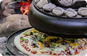 Pizza ready to bake in the Cook-It-All