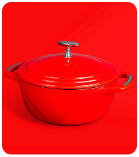 Red enamel dutch oven