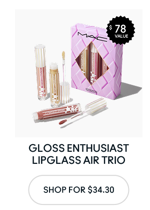 $78 VALUE | GLOSS ENTHUSIAST LIPGLASS AIR TRIO | SHOP FOR $34.30