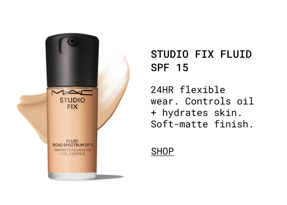 STUDIO FIX FLUID SPF 15 | 24HR flexible wear. Controls oil + hydrates skin. Soft-matte finish. | SHOP