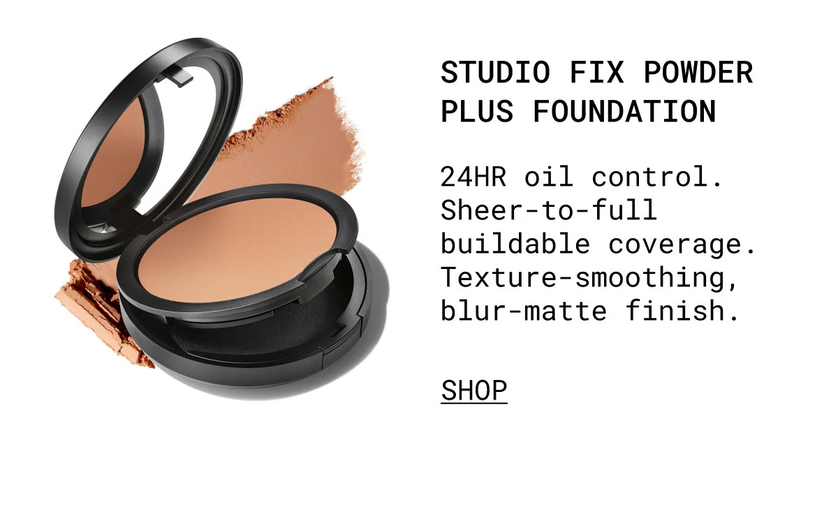 STUDIO FIX POWDER PLUS FOUNDATION | 24HR oil control. Sheer-to-full buildable coverage. Texture-smoothing, blur-matte finish. | SHOP