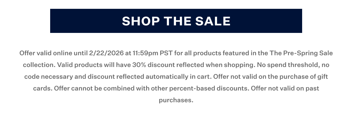 The Pre-Spring Sale