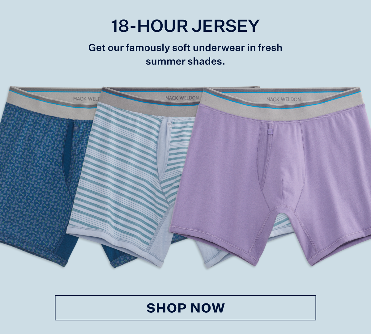 18-Hour Jersey Boxer Briefs in new colors