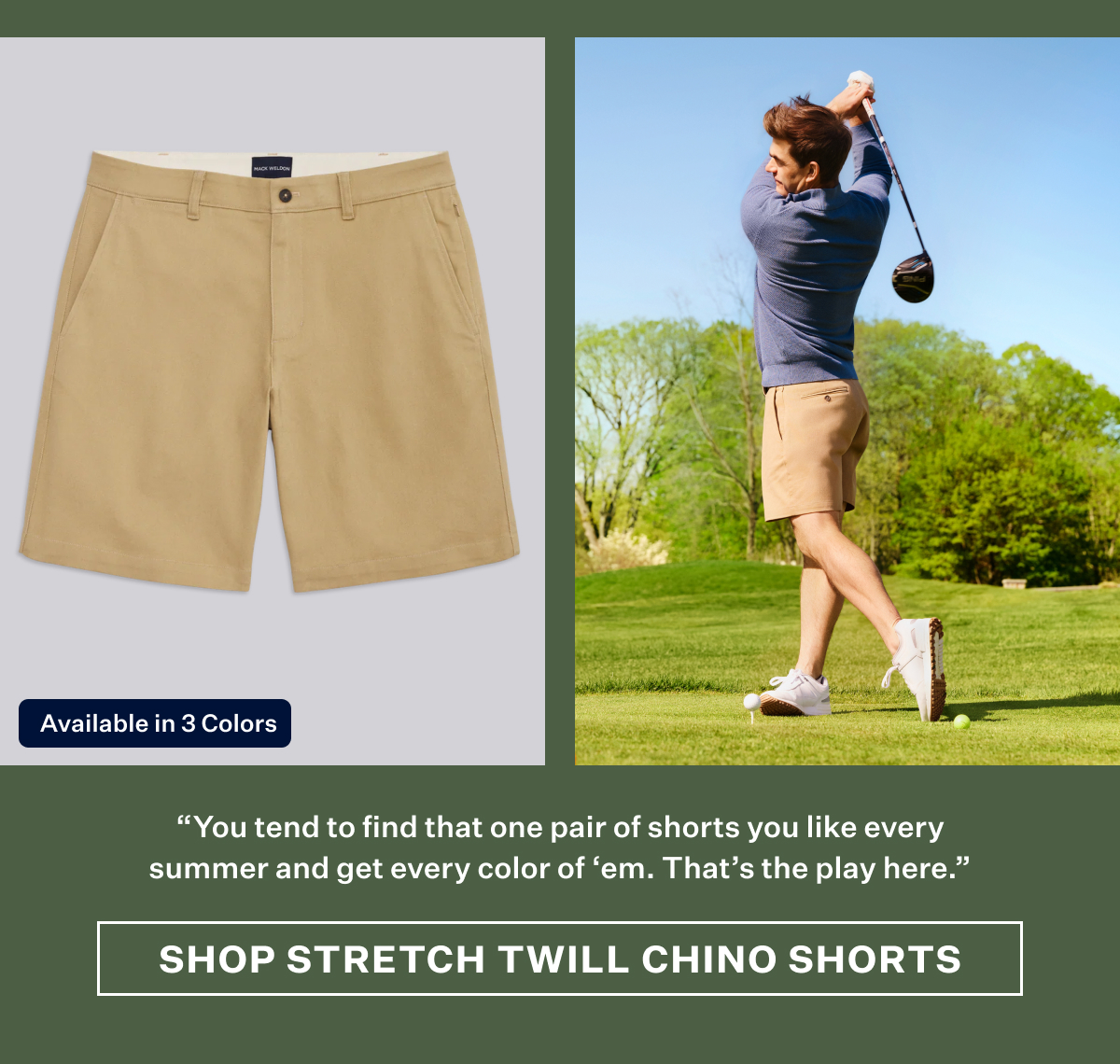 Stretch Twill Chino Short in Sisal