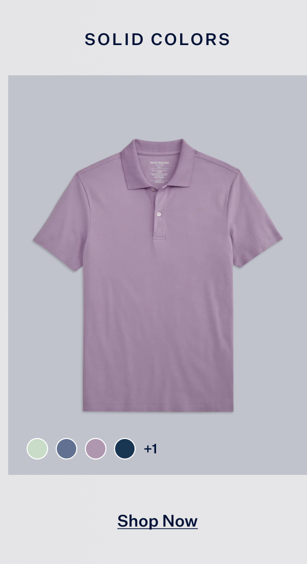 Silver Pique Polo Solid