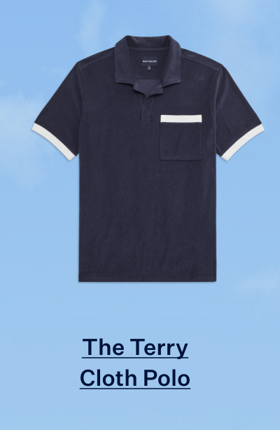 Terry Cloth Johnny Collar Polo