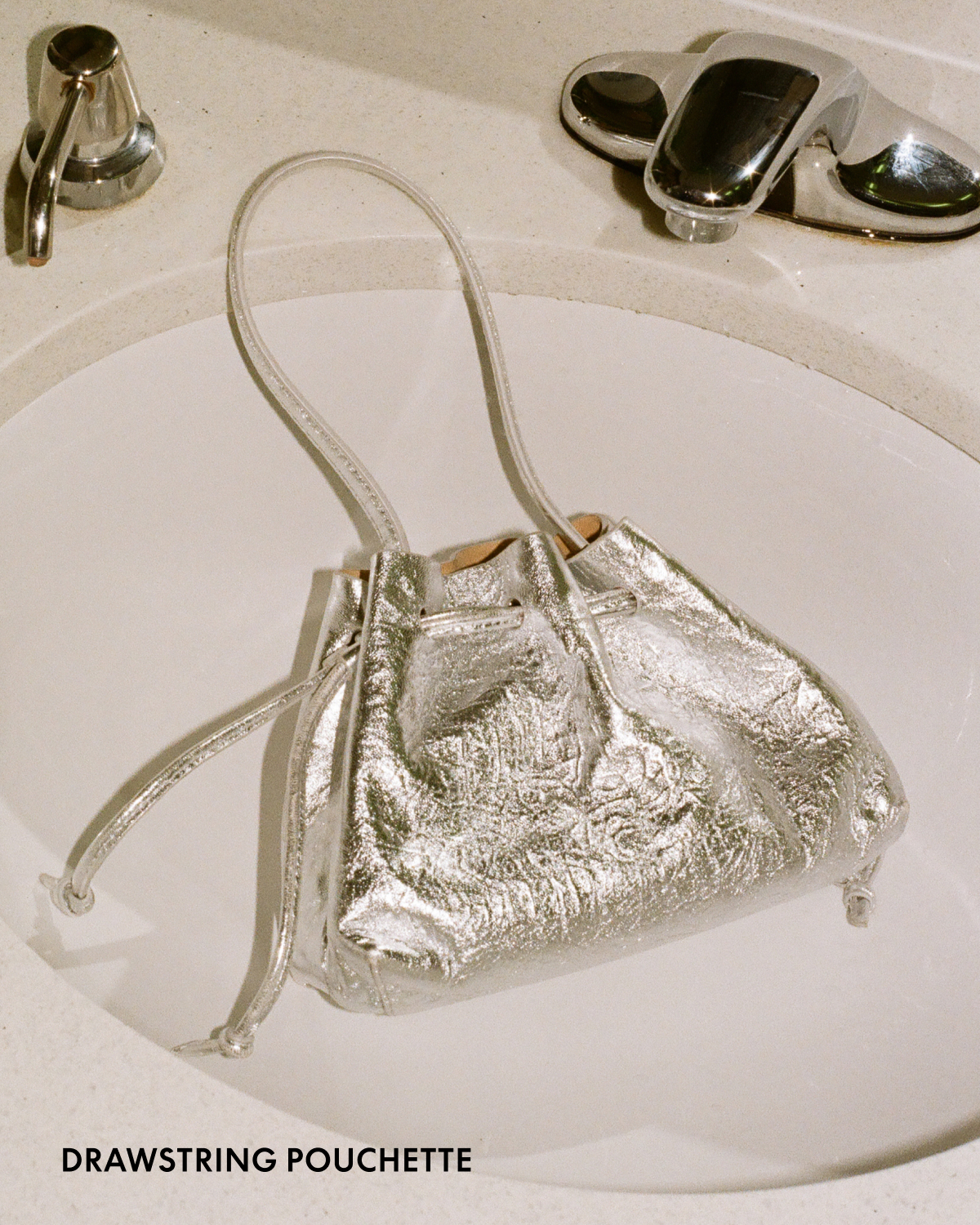 Pictured: Drawstring Pouchette