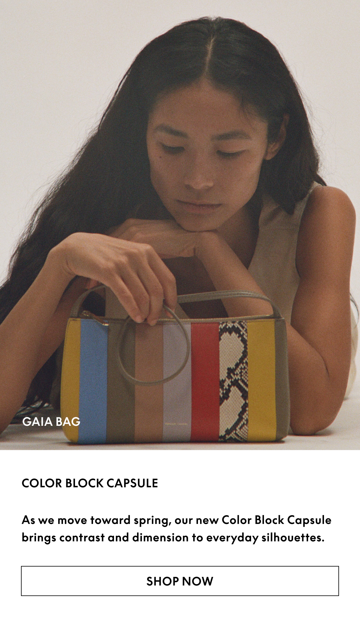 As we move toward spring, our new Color Block Capsule brings contrast and dimension to everyday silhouettes. Featuring signature styles reimagined in bold and elevated combinations.