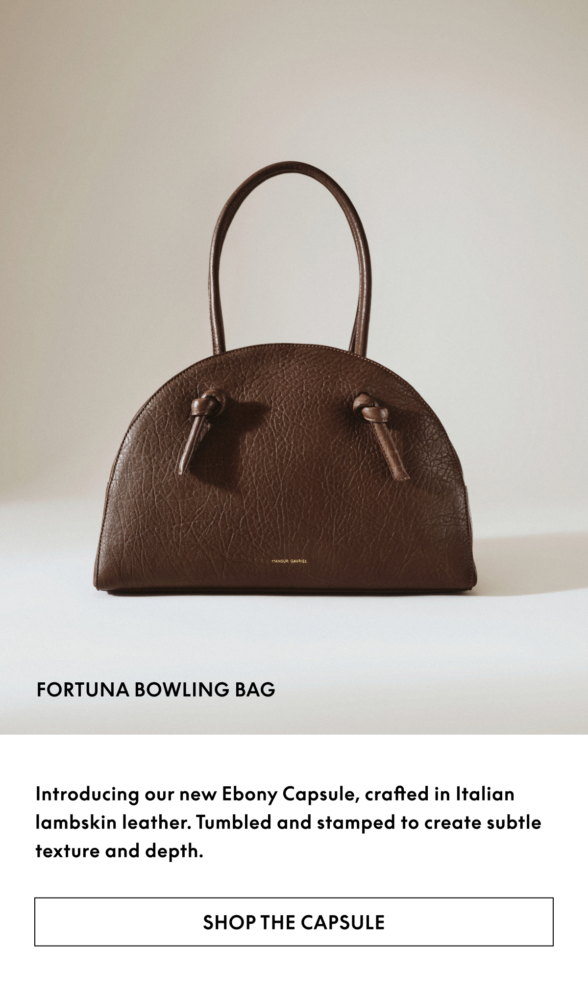 Introducing our new Ebony Capsule, crafted in Italian lambskin leather. 